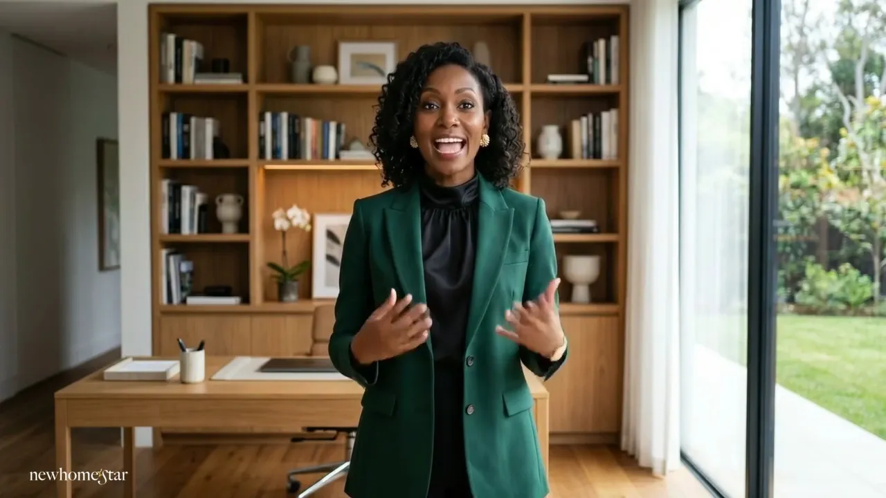Preview frame of a digital presenter delivering an on-camera video segment